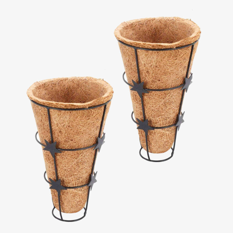 COIRGARDEN – Conical Coir Basket with Stand,Wall Mounted Coco Pots – 5 Inch