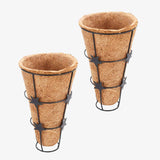 COIRGARDEN – Conical Coir Basket with Stand,Wall Mounted Coco Pots – 5 Inch