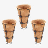 COIRGARDEN – Conical Coir Basket with Stand,Wall Mounted Coco Pots – 5 Inch