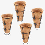 COIRGARDEN – Conical Coir Basket with Stand,Wall Mounted Coco Pots – 5 Inch