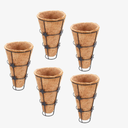 COIRGARDEN – Conical Coir Basket with Stand,Wall Mounted Coco Pots – 5 Inch