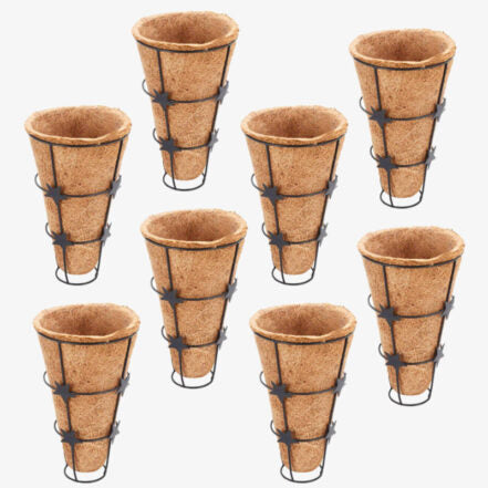 COIRGARDEN – Conical Coir Basket with Stand,Wall Mounted Coco Pots – 5 Inch