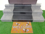COIRGARDEN- 45×75 Cms Non-Slip Rubber Backed Printed Coir Door Mats- Honey BEE Welcome Mat