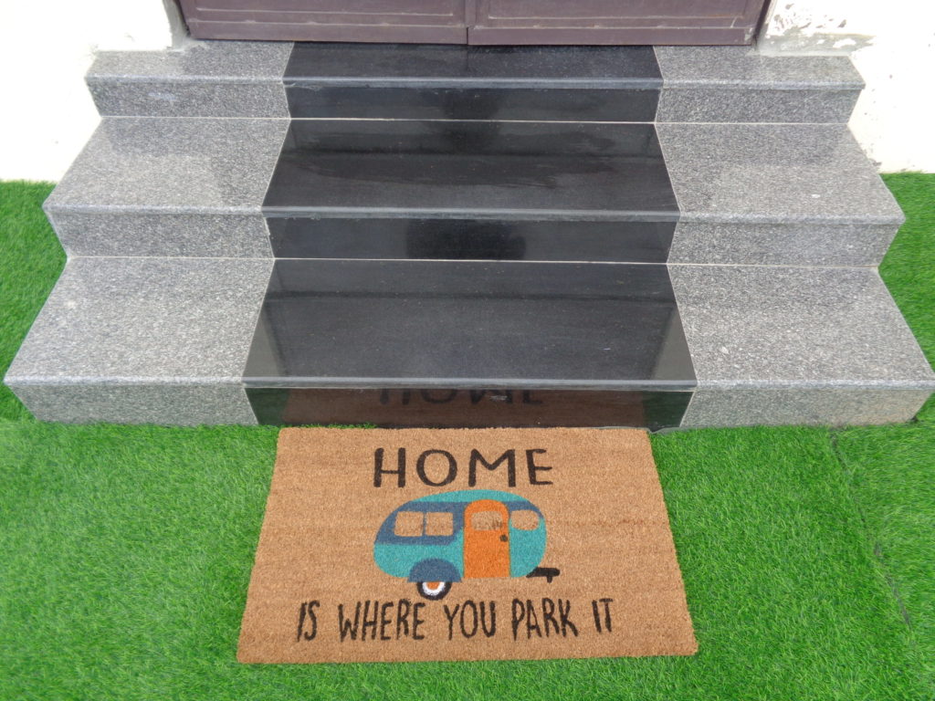 COIRGARDEN- 45×75 Cms Non-Slip Rubber Backed Printed Coir Door Mats – Home is Where You Park IT Mat
