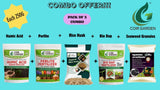 COIR GARDEN Combo of 5 (Each 250g) - Humic Acid + Perlite + Ricehusk + Bio Dap + Seaweed Granules.