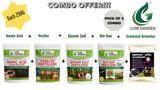 COIR GARDEN Combo of 5 (Each 250g) - Humic Acid + Perlite + Epsomsalt + Bio Dap + Seaweed Granules.
