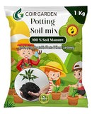 COIR GARDEN - 1 KG READY TO USE GARDENING POTTING SOIL FOR FLOWERING PLANTS, VEGETABLES AND FRUITS