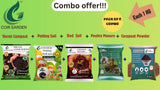 COIR GARDEN Combo of 5 (Each 1 KG) - Vermicompost + Pottingsoil + Redsoil + Poultry Manure  + Cocopeat Powder.