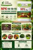 COIR GARDEN- NPK 19-19-19 FERTILIZER - Water Soluble Fertilizer – Balanced Nitrogen, Phosphorus & Potassium for Uniform Crop Growth and Higher Yield.