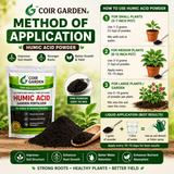 COIR GARDEN- Humic Acid Fertilizer  – Organic Soil Conditioner for Improved Plant Growth & Nutrient Absorption