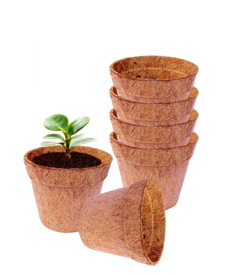 COIRGARDEN – Coir Round Planter Pots – Flower Pots 4 Inch
