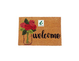 COIRGARDEN- 45×75 Cms Non-Slip Rubber Backed Printed Coir Door Mats – Flower VASE Welcome Mat