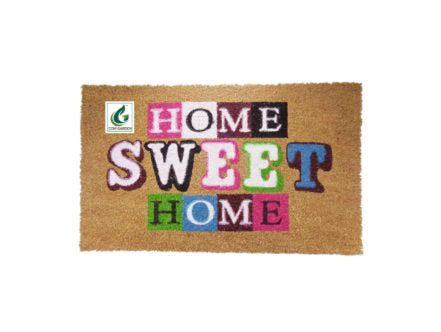 COIRGARDEN- 45×75 Cms Non-Slip Rubber Backed Printed Coir Door Mats -Home Sweet Home Mat
